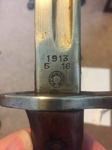 British Enfield Pattern 1913 bayonet - Remington - History ?