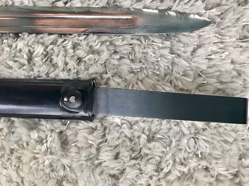 Krag bayonet and scabbard