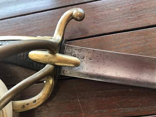 Napoleonic cavalry saber year XI  model 1802