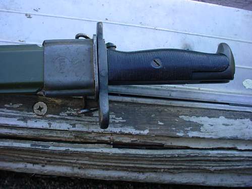 US 1910 M1 Garand bayonet,UFH cut down for ww2?