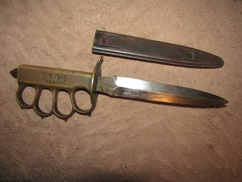 1918  LFC Trench Knife and scabbard