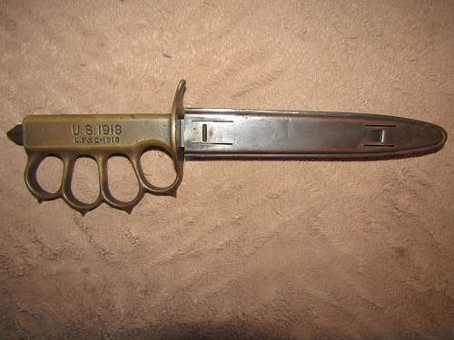 1918  LFC Trench Knife and scabbard