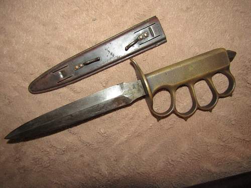 1918  LFC Trench Knife and scabbard