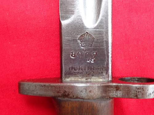 British Pattern 1907 Bayonet w/o Hook Questions