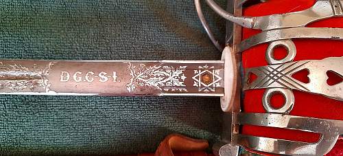 1828 Pattern Basket Hilted Highland Officers Sword - Royal Scots Fusilier