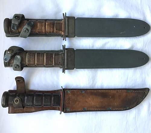 Three Robeson USN MK2 knives