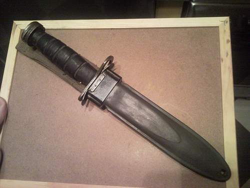 bayonet M8A1  for M1 Garand---no year of production and marks on blade? WW2 or not?