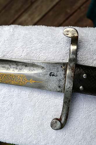 1856 English Enfield Bayonet with a little something extra.