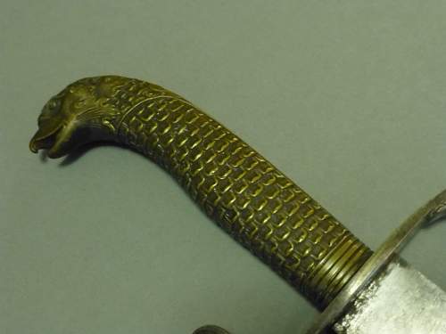 19th Century curved Naval Dirk with Screaming Eagle's head made by F.Herder ANY INFO WELCOME