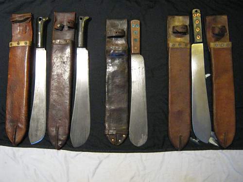 is it possible to date unmarked brit machettes and sheaths?