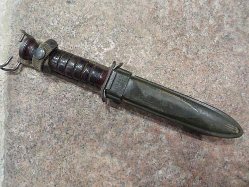 US M3 knife with M8 scabbard.