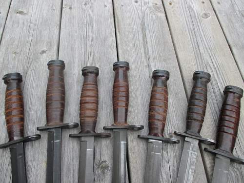 Collection of M4 bayonets