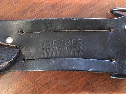 Strange Gerber Mk2 knife