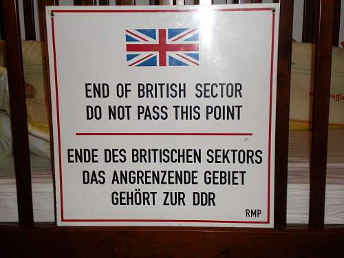 Sign from Berlin wall checkpoint