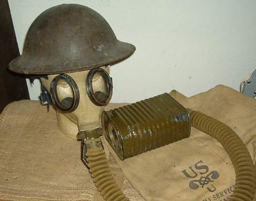 early WWII era M1A2 Gas Mask displays