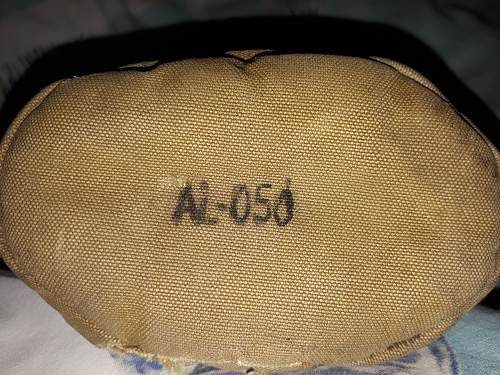 Strange laundry number on canteen pouch?