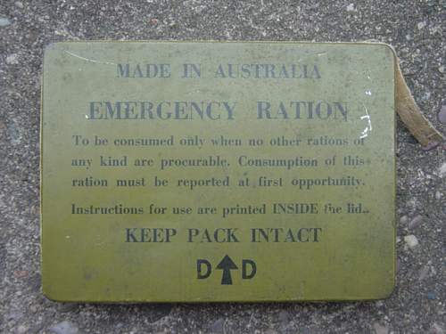 Australian issue Emergency Ration tins