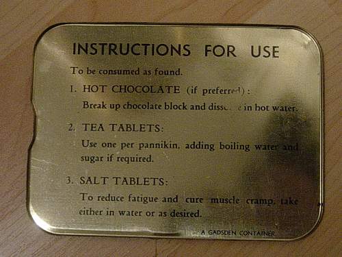 Australian issue Emergency Ration tins