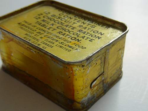 Canadian issue Emergency ration tin