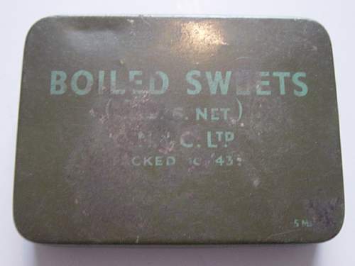 British issue Boiled sweets ration tins