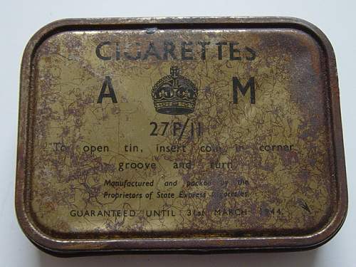 British Cigarette ration tins