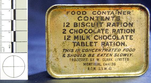 Canadian issue Emergency ration tin