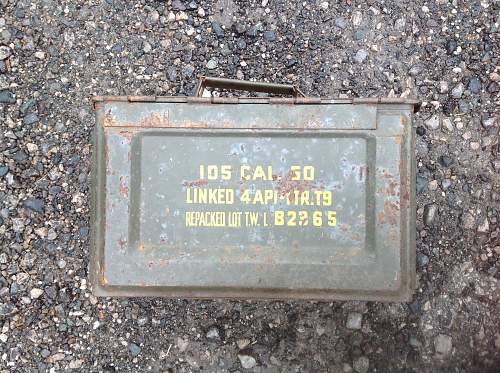 US M2 50 cal ammo tin markings