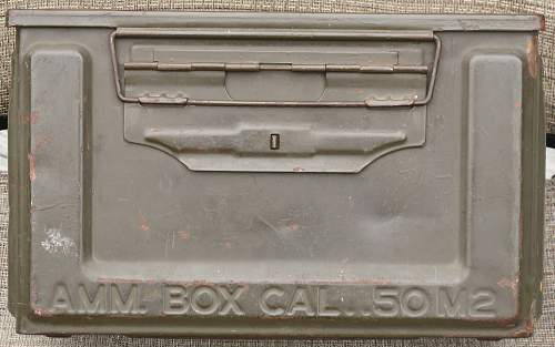 US M2 50 cal ammo tin markings