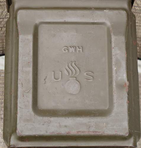 US M2 50 cal ammo tin markings