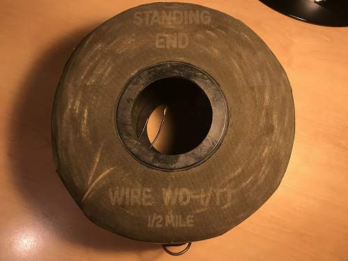 WD-1/TT wire dispenser with manufacturer's tag