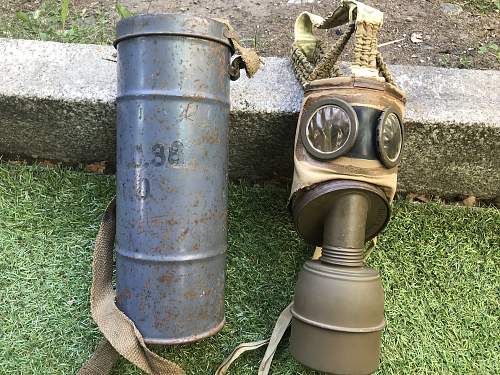 My british 1944 dated gasmask and TC-38 french gasmask