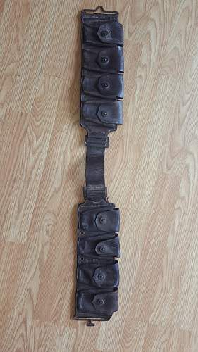 Antique Mexican Army Ammo  Belt with Pouches Mexico..  Revolution or Federales ?