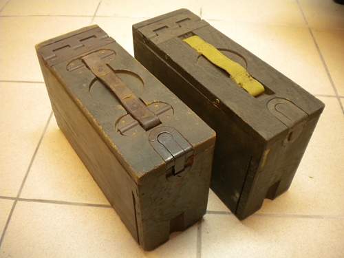 Grandfathers wood ammo boxes,what are they for,help appreciated.