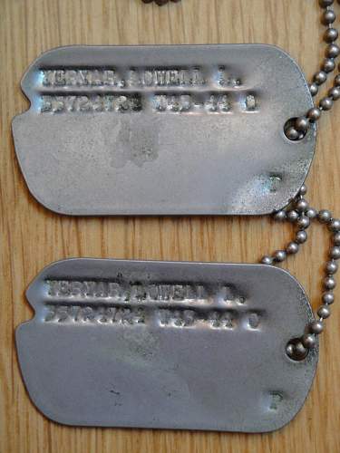 WWII  US dog tags