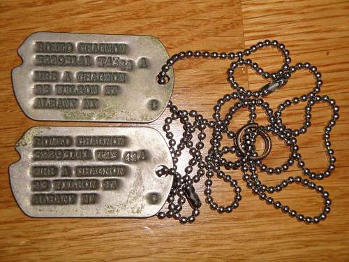 WWII  US dog tags