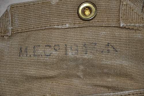 British 1937 pattern late war issue webbing belt complete with holster and ammo pouch