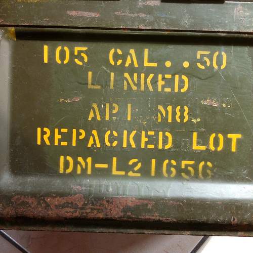 Cal 50 ammo box markings.