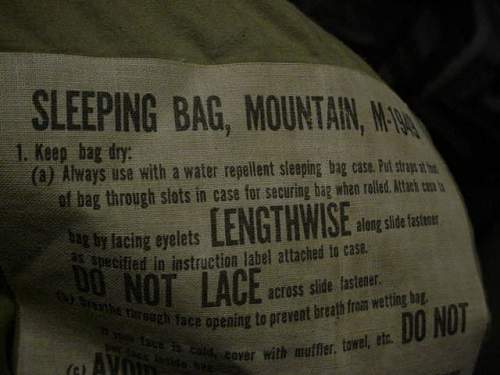 US issue ,mountain &quot;mummy&quot; sleeping bag,feather filled pickup