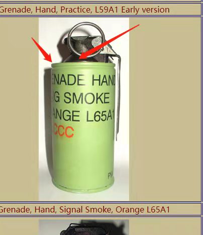 Smoke Grenade used in falkland war 1982?