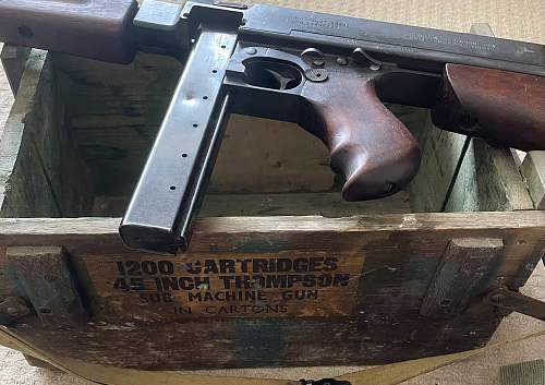 Thompson SMG 1200 cartridge ammo crate