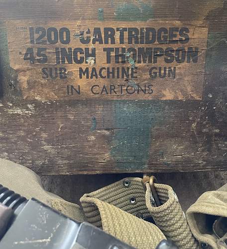 Thompson SMG 1200 cartridge ammo crate