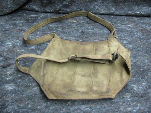 Nationalist chinese ppsh canvas &amp; leather chest pouch