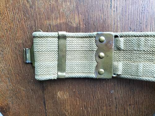 British (?) Pattern 1937 webbing belt ID