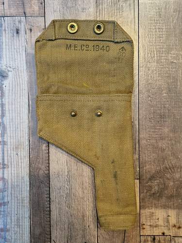 Unknown British P37 double press stud holster