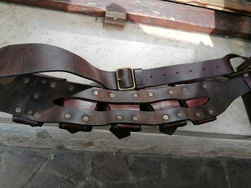 British leather Enfield bandoleer