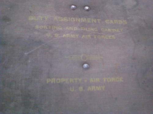 USAAF Duty Assignment Filing Cabinet