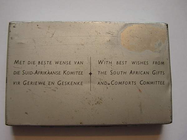 South African gift tins to the troops