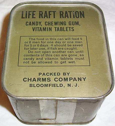 The WWII LIFE RAFT RATION, A story with a lot of &quot;Charms&quot;