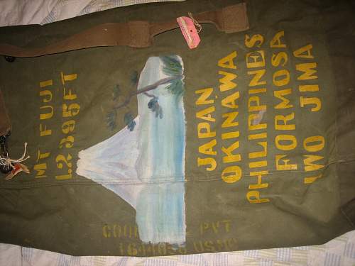 Painted 9th Marine Hand Painted Duffle Bag?