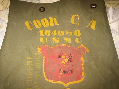 Painted 9th Marine Hand Painted Duffle Bag?
